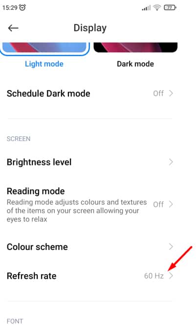 how to check refresh rate on android device - step 2