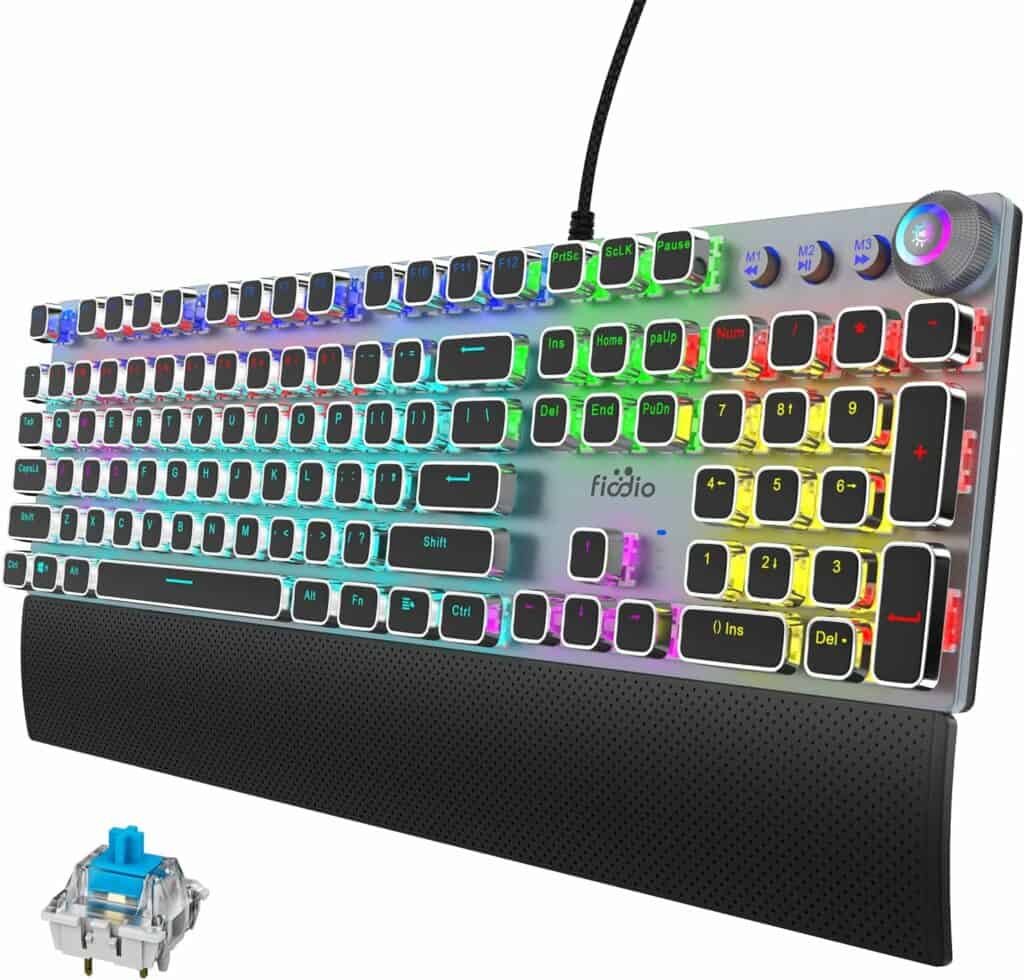 Fiodio Retro Mechanical Gaming Keyboard
