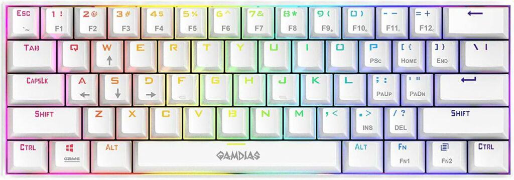 GAMDIAS 60% RGB Mechanical Gaming Keyboard