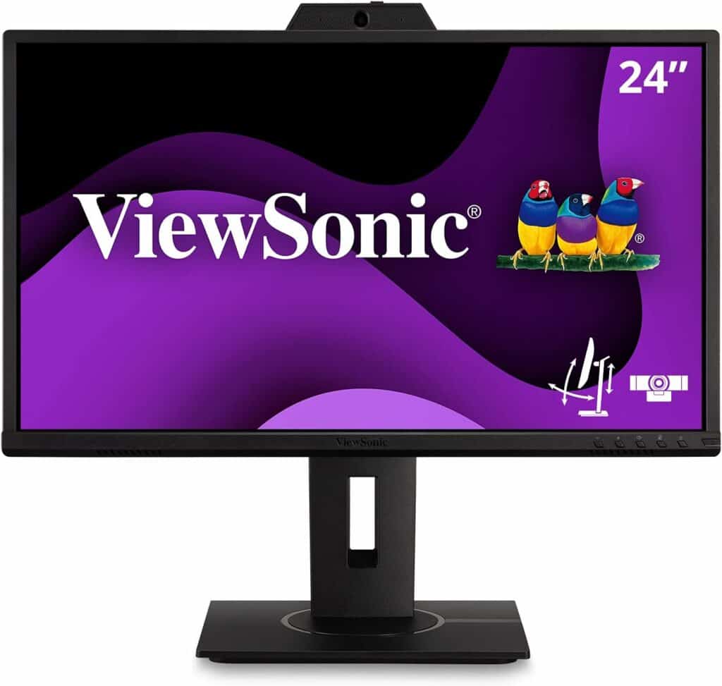 ViewSonic VG2440V 24 Inch - best budget monitor with camera and speakers
